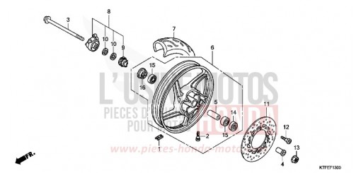 FRONT WHEEL SH150RC de 2012